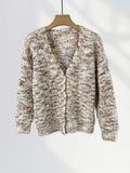 Zingj Waxy Thick Color Knit Cardigan Autumn New Seahorse Hair Short Sweater Coat Small Jacket Sweet
