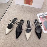 with Toe Box Half Slippers Women's Outer Wear Women's Flat Mules Slippers