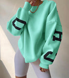 Women's Casual Fashion Print Thicken And Set Up Long-Sleeved