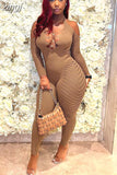 Sheer Diamonds Sexy Hollow Jumpsuits Women Long Sleeve Off Shoulder Skinny Workout Female Midnight Party