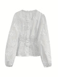 2025 New Sexy Lady U-Neck Loose Long-Sleeved Shirt