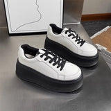 Bottom Small White Shoes Women In The Autumn Of 2025 Small High Casual Shoes Korean Trend Simple Pure Color