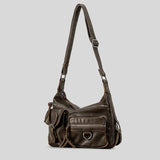 Vintage Motorcycle Pu Leather Crossbody BagOutfit