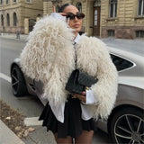 Women's ZA Autumn And Winter New Street Fashion Faux Fur Effect