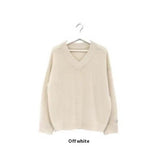 Dark Academia Solid Color V-Neck Pullover SweaterOutfit