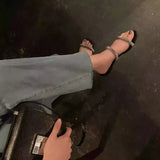 Women's French Sandals 2025 Summer New Fashion With Water Drill Slippers Women Wearing Fairy Temperament Cool