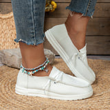 Flat Bottom Large Low Help Canvas Shoes Women A Foot Lazy Breathable Single