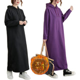Autumn And Winter New Fashion Temperament Thick Long Sleeve Loose Waist Thin Dress