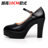 Zingj Spring Cheongsam Show Shoes High Heels Thick Heel Waterproof Platform Women's Single Shoes Working Shoes Large Size Women's