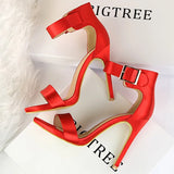 Shoes 2022 Women's Sandals Super High Heels Summer Women Shoes Fashion Metal Belt Buckle Heeled Sandals Sexy Party
