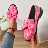 Card With Bright Leather Shoes In The Spring And Autumn Of 2025 New Bow Princess British Style Single