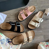Thick Boken Slippers Women Wear 2025 Summer New French Leisure Soft Base Cool Drag Anti-Slip One-Word
