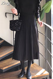 Woman Autumn Winter Ruffle Edge Knitted Sweater Dress Women Dresses 2023 New Modis Chic Ladies Womens Long Knit