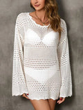 Beach Hooded Knitted Long-Sleeved Bikini Sunscreen