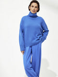 Multi-Color High-Necked Solid-Color Sweater Women Loose Collar Collar Collar Women's Clothing