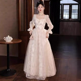 Dress Female Banquet Temperament Long Can Usually Wear A Small Black Dress Dress Banquet