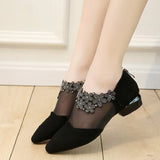Version Of Large-Size Thick-Trinknet Permeable Single Shoes Women 2025 New Mesh Yarn Hollow Water Drill Head