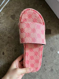 Zingj Large Size Thick Bottom Female Slippers 2024 New Plum Embroidery Pine Cake Bottom Casual Female