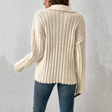 New Autumn And Winter Knitted Shirt Fashion New Casual Collar Sweater