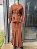 Autumn And Winter New Self-Cultivative Temperament Cardigan Long-Sleeved Half-Dress Dress