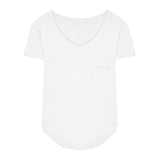 Zingj Female 2024 Summer New V-Neck Design Feeling Inside The Bottom Shirt Irregular Spicy Girl Pure Desire Wind Short Sleeve