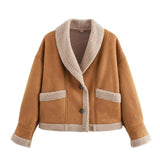 Autumn And Winter Women's Retro Fur Coat Collar Loose Fur Coat Women