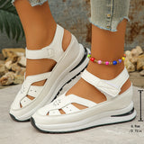 New Thick-Soled Sandals Hollow Breathable Sports Sandals Large Size Women's Thick-Soled Magic