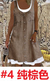 Women's 2025 Summer New Fashion Imitation Denim Vest Casual Print Sleeveless