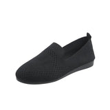Flat Bottom Flying Light Mouth Single Shoes Women One Foot Hollow Pure Color Lazy Working