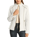 And Winter Women's Standing Collar Lightweight Quilt Cotton Suit Plus Cushion Zipper Coat