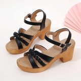Head Thick And One-Word Sandals Women In The Spring Of 2025 New Round Head Simple Fashion Sandals