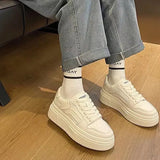 Wind Small White Shoes Women 2025 Autumn New Thick-Soled Women's Shoes Korean Version Of Casual Sports Shoes