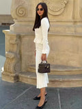 2025 New Small Fragrant Wind Lotus Leaf Side V-Necked Ass Small Fishtail Dress