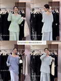 Xixi 2025 Summer Sunscreen Loose Long-Sleeved Hollow Knitted Shirt Oversize Sweater