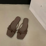 Flat-Bottomed Flip-Flop Fairy Shoes Wear 2025 New Summer Beach Cool Drag Silver Cool