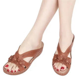 Retro Flower Slope And Cool Slippers 2025 New Leisure Beach Fish Mouth Cold