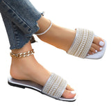 Bottom Large-Size Beads Slipper Women's Head Water Drill Light Beach Cool