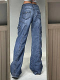Bleached Pocket Cargo Jeans- Outfit