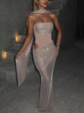 Women's Dress Dress Squinted With Sleeveless Breasted Banquet Dress Women