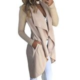 Big-Size Wish Ebay Fashion Pure Color Collar Repair Long Wind Coat