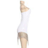 Zingj Summer New Women's Pendant Hem With A Word Collar Sexy Backless Dress