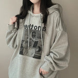 Vintage Print Oversized HoodieOutfit