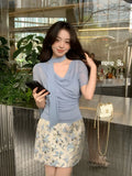 Xixi 13 Lines 2025 Spring New High Waist Half Skirt A Word Ass Short Skirt