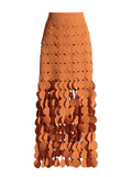 Autumn New Niche Style Design Of The Round Piece Hollow Waxiu Height Lumny Dress Half-Dress