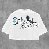 T-Shirt Five-Sleeved Loose Hip-Hop Top Tide Brand