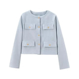 Women's Clothing Explosion Fashion Temperament Commuting Round-Neck Long-Sleeved