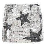 Street Style Fashion Five-Cornered Stars Glitter Low-Waisted Ass Babes Dance Performance Personality Squint