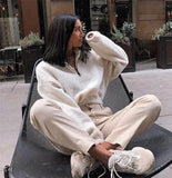 Autumn Zipper V-Neck Long-Sleeved Women's Coat Lamb Woolen