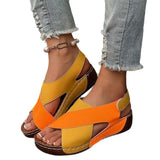 Sandals Women's 2025 Summer New Colored Pines Cake Thick Bottom Leisure Dew Magic Stick Beach