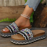 Summer New Thick-Soled Heel Shoes Women's Fish Mouth Preparation Rope Thick-Soled Comfortable Loose Cake